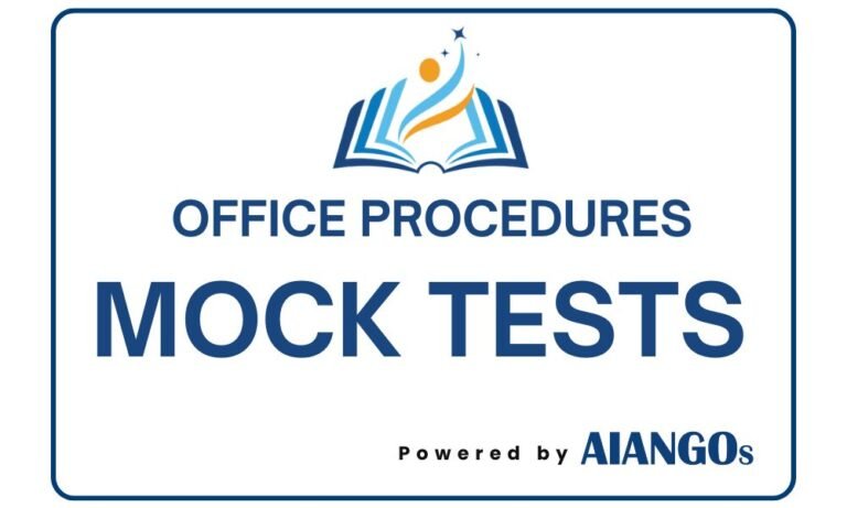 Office Procedures – MCQ from Study Material (Basic)